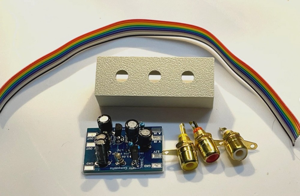 Intellivision 2 composite video mod & back panel NO DRILL installation service