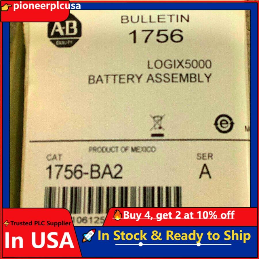 NEW Allen Bradley 1756-BA2 Battery Assy OEM ControlLogix L6X CPU 3V US Free Tax