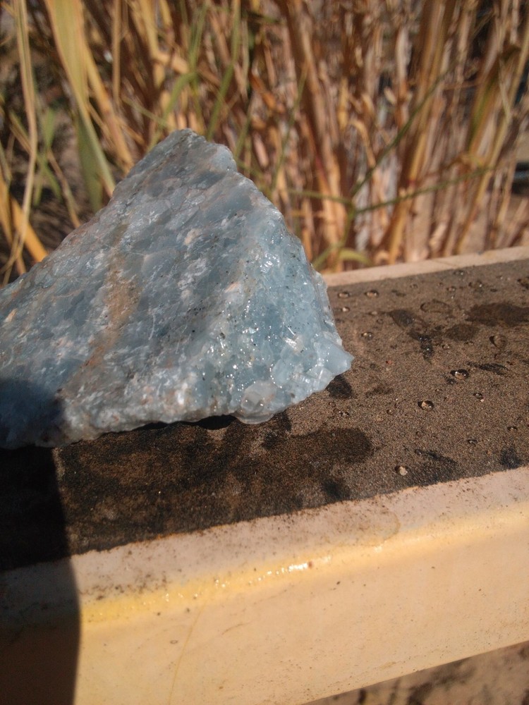 Blue Calcite Specimen Rough Collection Piece Or Slab N Cab