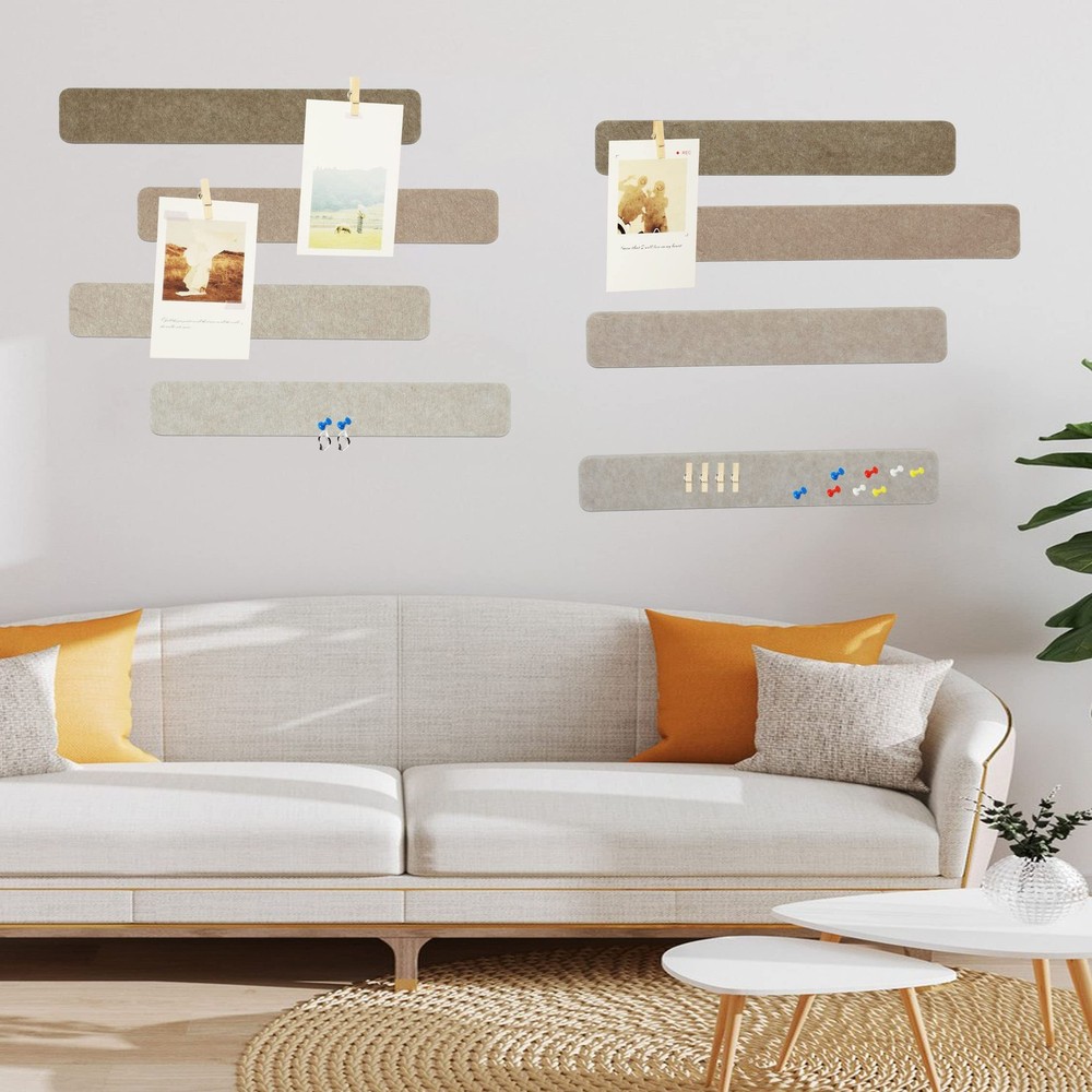 Bulletin Board Strips with 50 Pushpins, Self-Adhesive for Wall to Display Notes