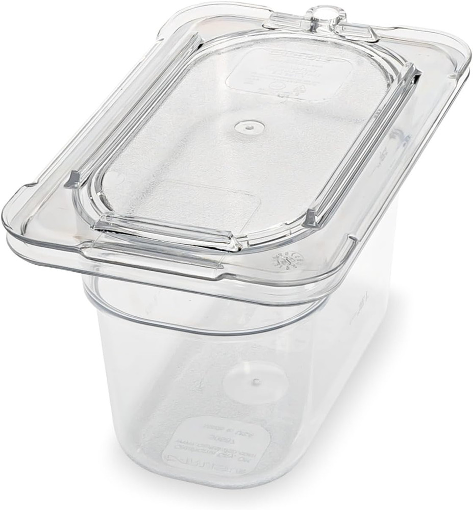 Plastic Food Pan 1/9 Size 4 Inches Deep Clear