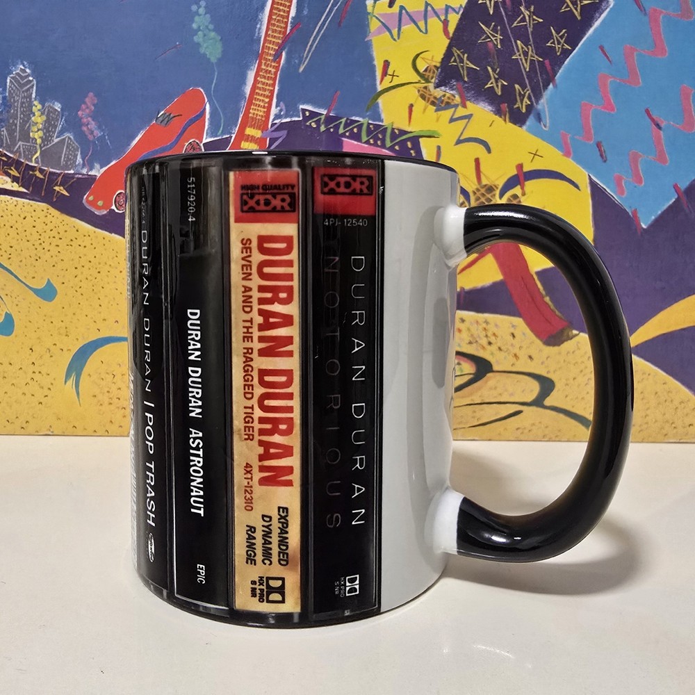 Duran Duran Coffee Mug 11oz 80s Music Cassette Stack