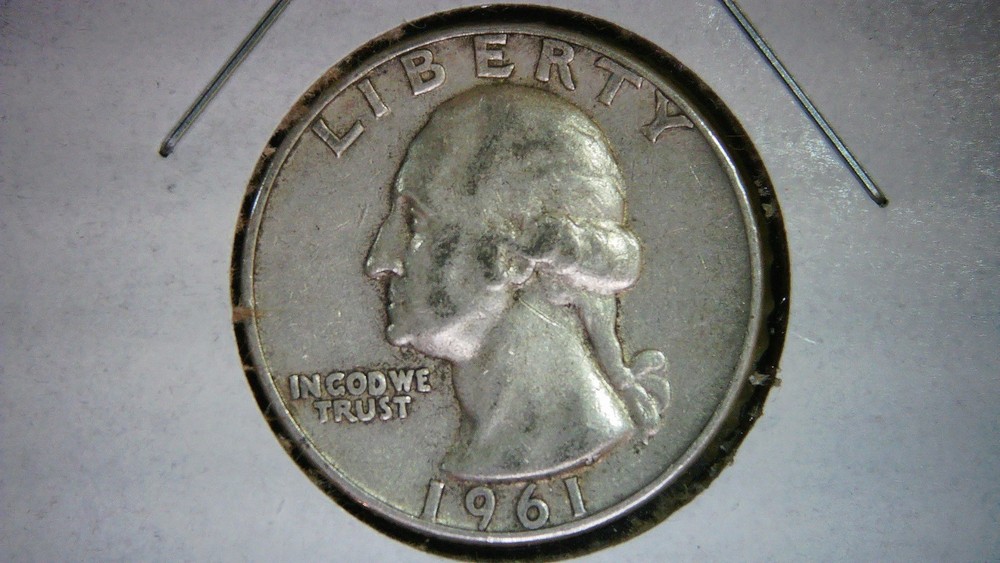 1961-D 90% Silver Washington Quarter