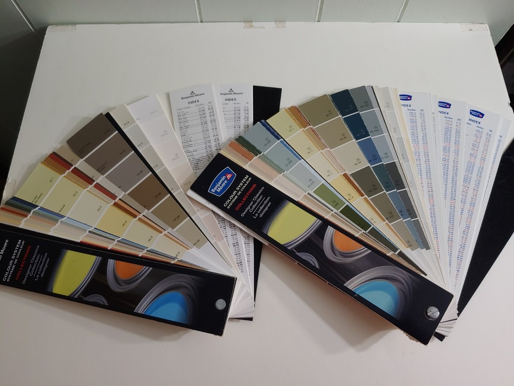 BENJAMIN MOORE PAINT COLOR SYSTEM FAN DECKS COLLECTIONS - TWO + CASE