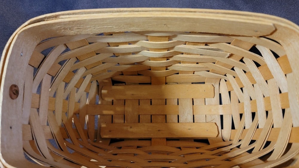 Longaberger 1995 Dresden Tour Basket Plastic Liner Handle Signed