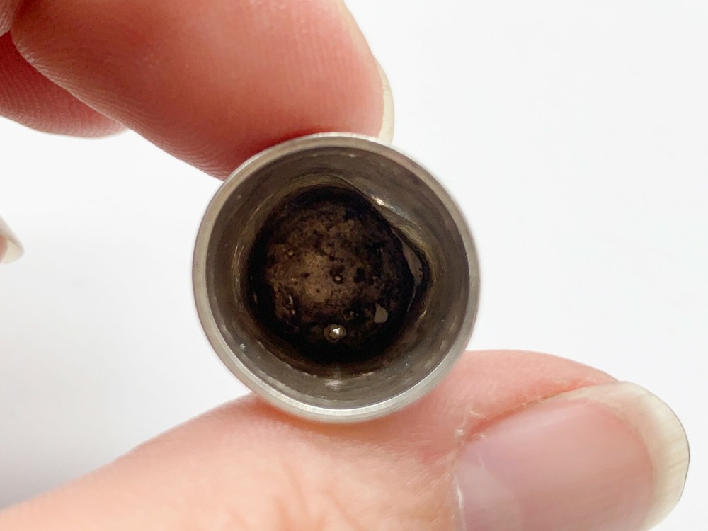 VINTAGE SOLID STERLING SILVER CHARLES HORNER 8 SEWING THIMBLE