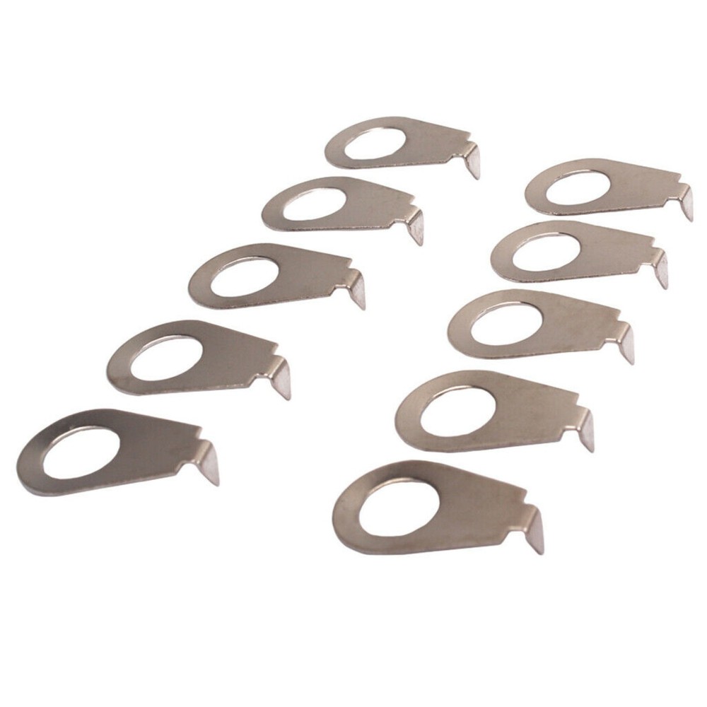 10pcs Guitar Knobs Pointer Plate Washer Knob Position Indicator Chrome 8.5mm