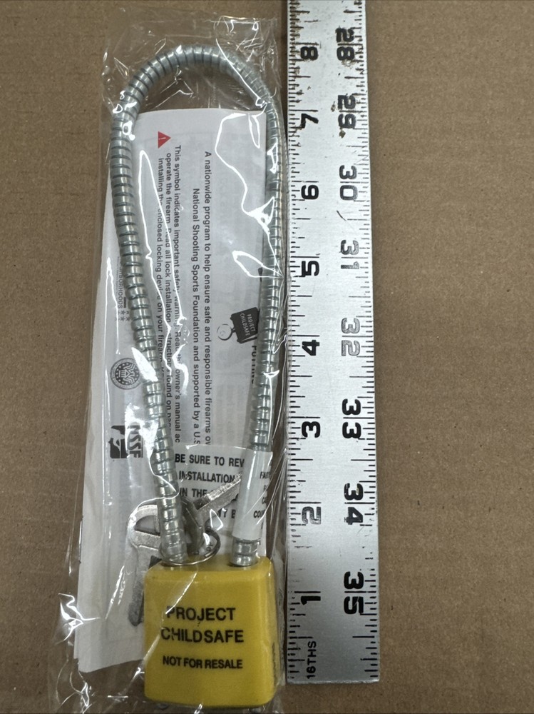 Project Childsafe Gun Lock - Cable Trigger + 2 Keys + Instructions
