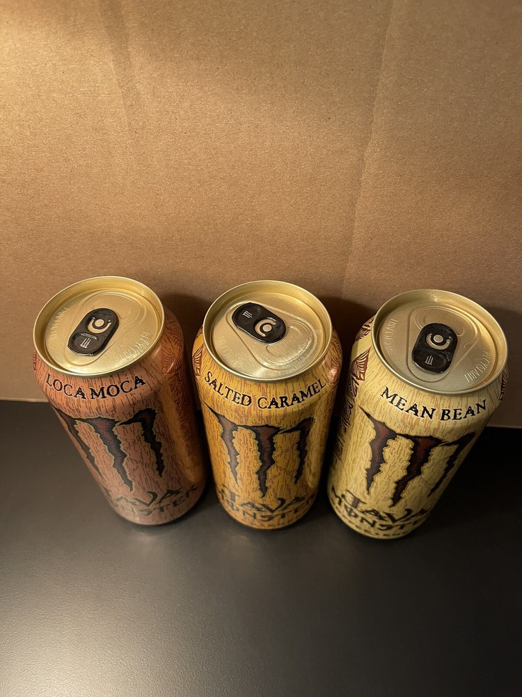 Three (3) Monster Energy Java Canada 🇨🇦 Full 15oz Cans Mean Bean Salted Locha