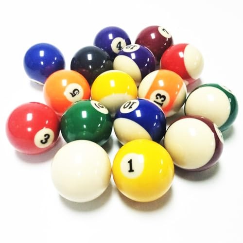 Replacement Billiards Ball, 2-1/4" Regulation Size, Object Balls with Cue 12