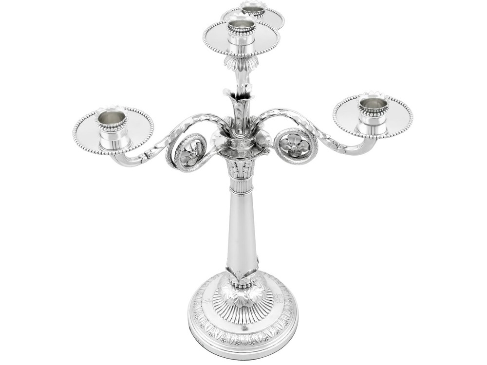 Antique Sterling Silver Four Light Candelabrum Centrepiece