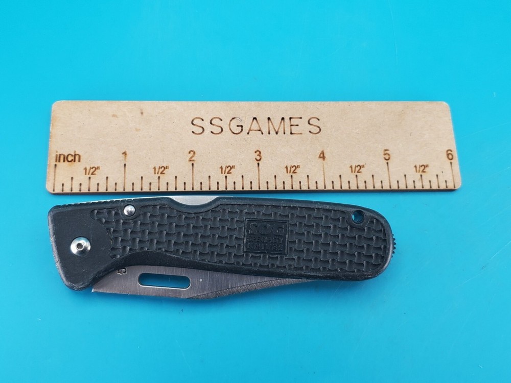 SOG Auto Clip Plain Edge Folding Pocket Knife!