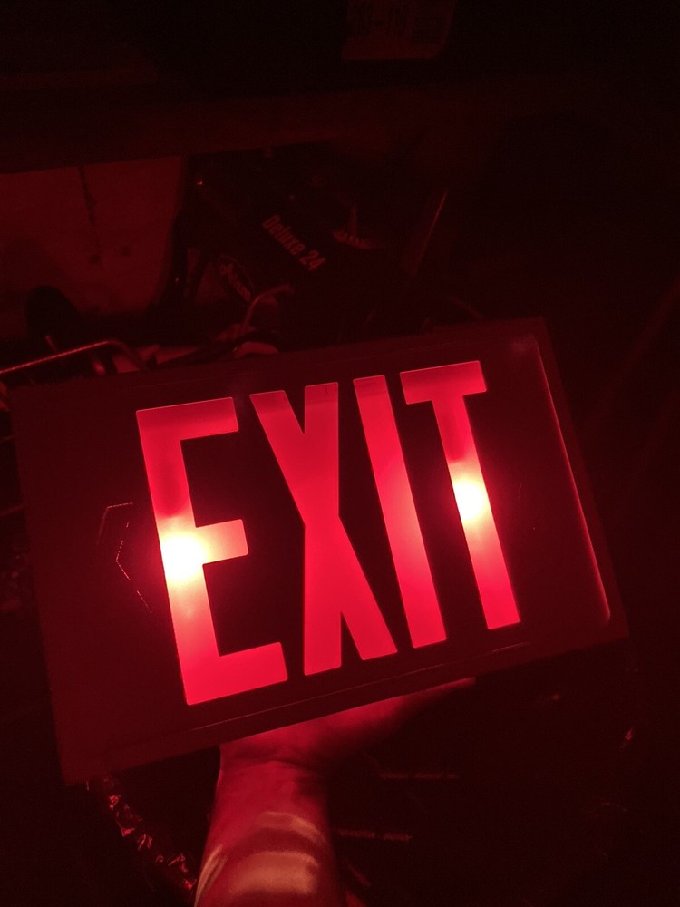 AtLite PNL-RU LED-Exit Sign Light, White Housing, Universal Face Tested Working