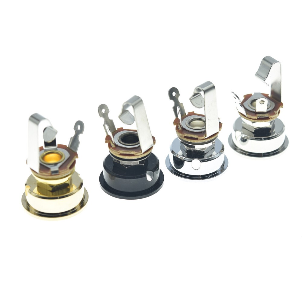 Metric & USA Thread Tele Electrosocket Jackplate with Brass Mono Output Jack