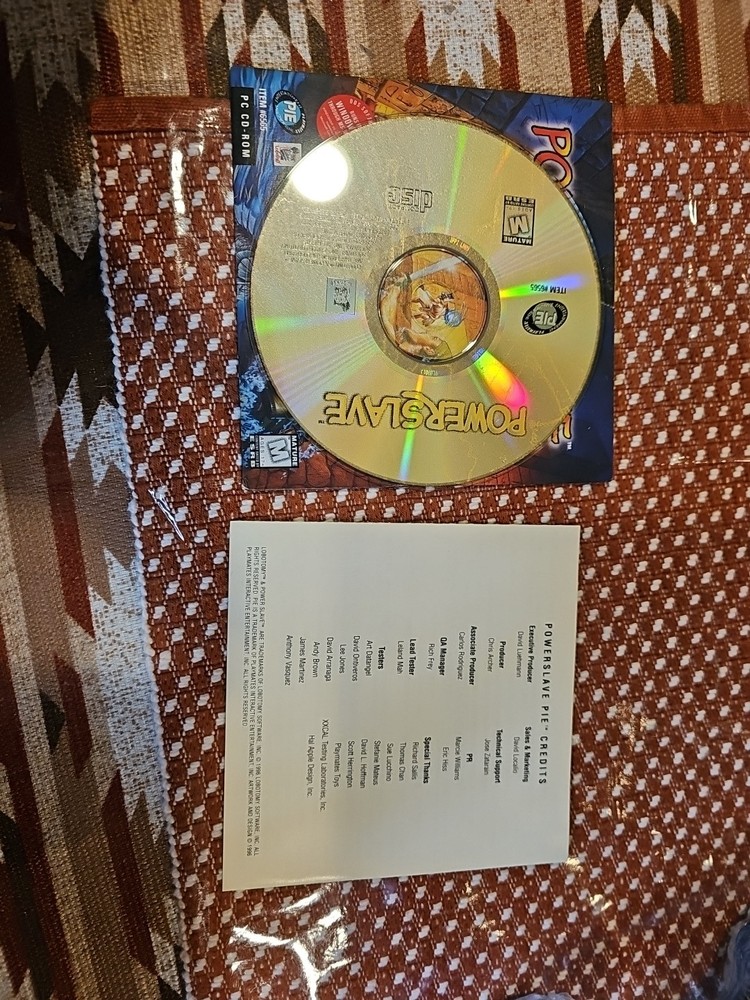 Powerslave PC CDROM-Fully Interactive 4 Level DEMO Egypt Tombs Lobotomy COMPLETE