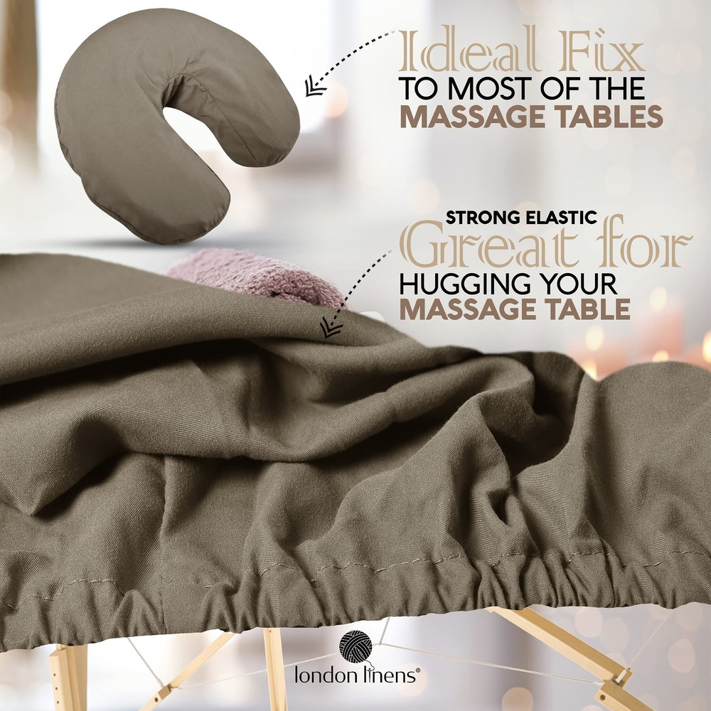 Soft Microfiber 3-Piece Massage Table Sheets - Super Lightweight, Stain and W...