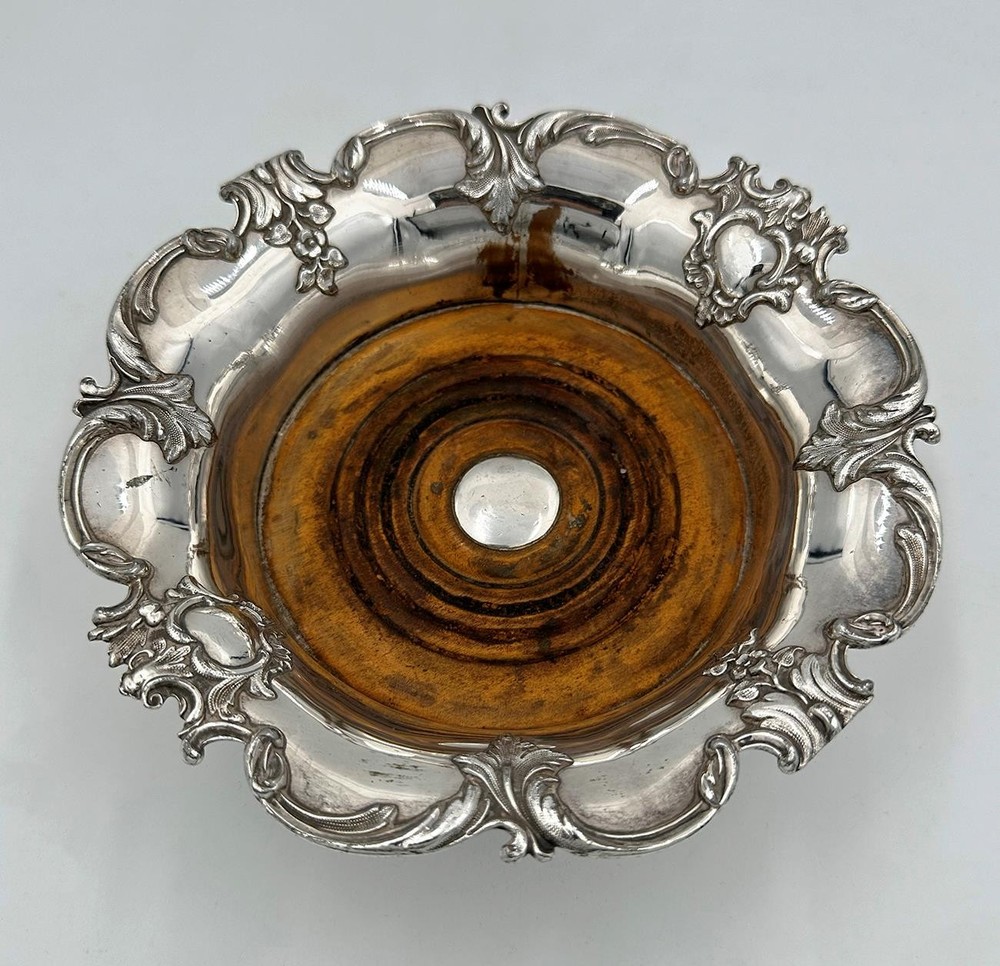 WILLIAM IV BOTTLE COASTER OLD SHEFFIELD PLATE c1835