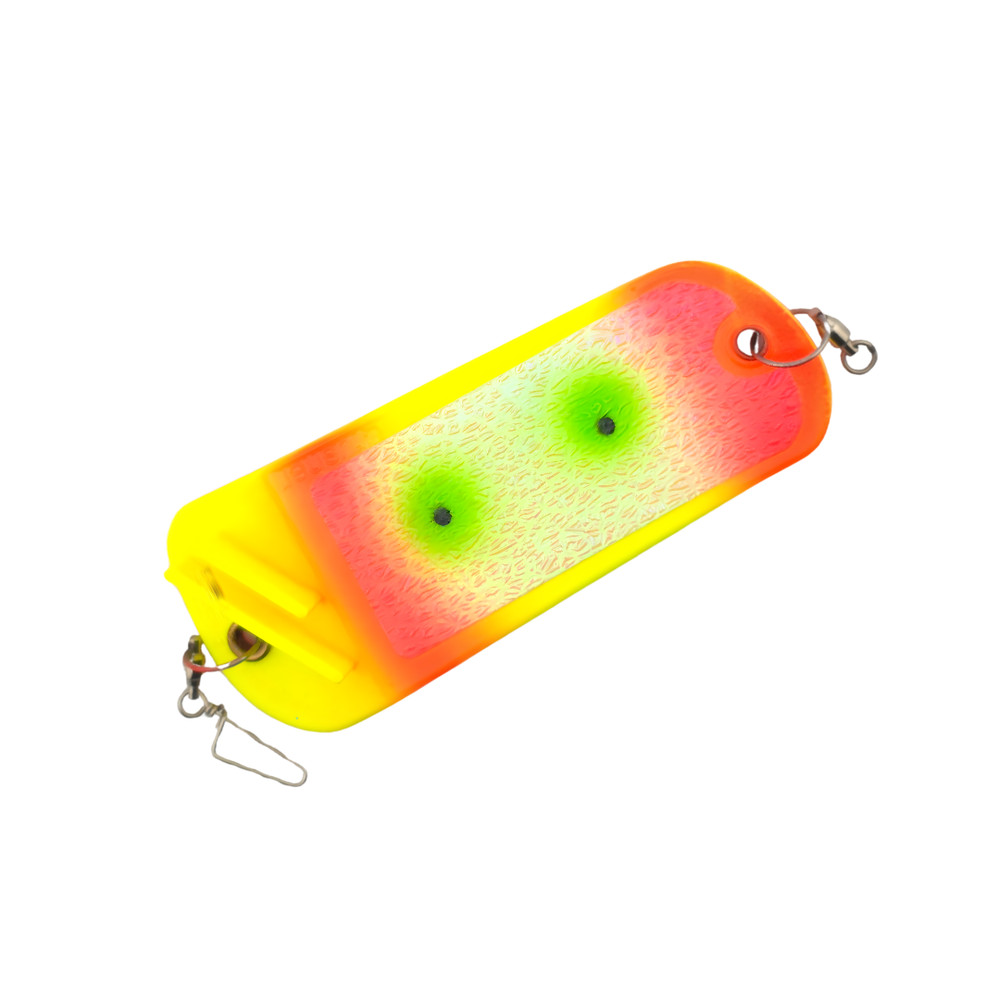 Custom Airbrushed 5.5" Flasher - Salmon / Trout / Trolling - Glow Highlighter