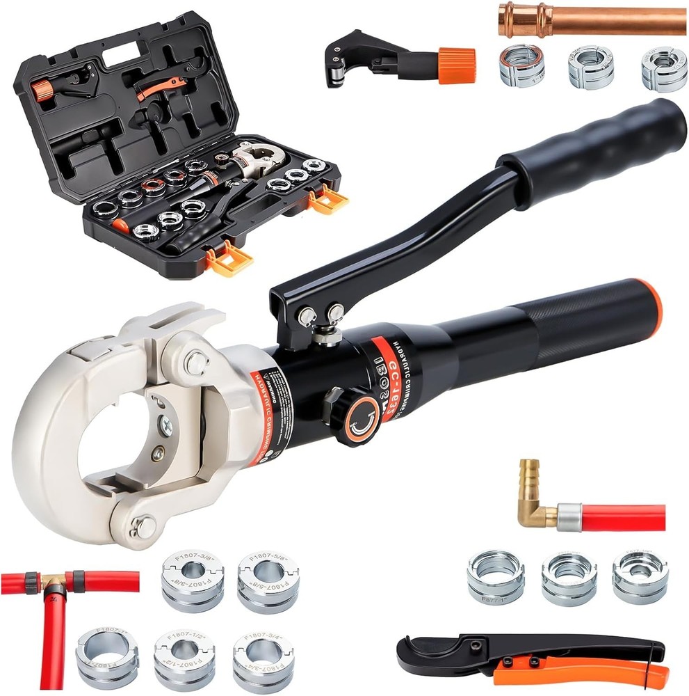 Copper Pipe Crimping Tool with Dies for Various Sizes-