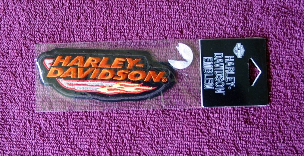 Harley Davidson  Exhaust Pipe  Flames  Patch / Emblem