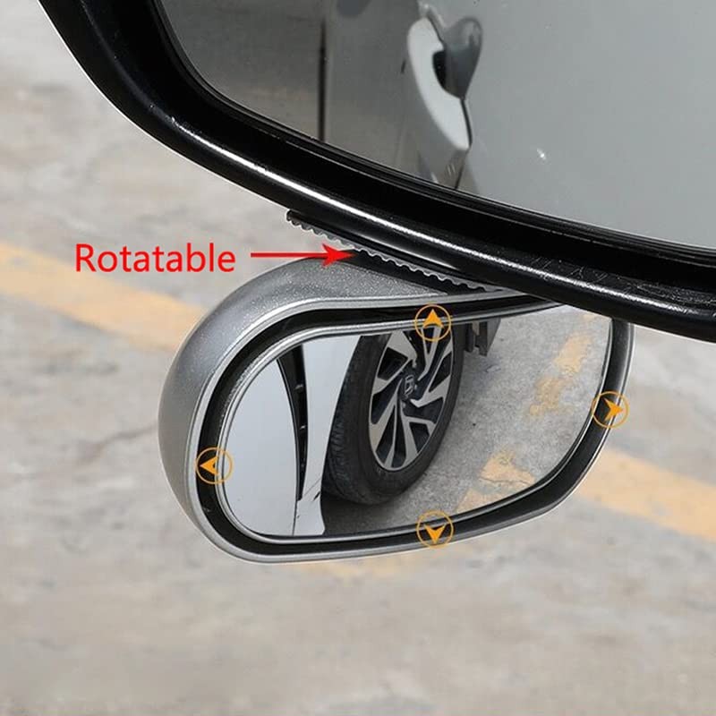 Blind Spot Car Mirror Rectangular,Adjustable Blindspot Convex Sliver 1 Piece