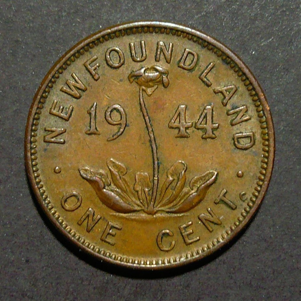 1944C Newfoundland Small 1 Cent