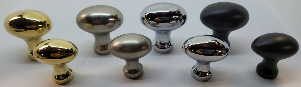Solid Cast Brass Oval Knob pull mid-century modern Bean T shaped brass nickel