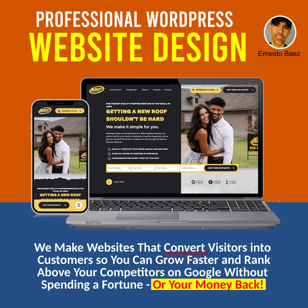 MODERN WORDPRESS WEBSITE - CUSTOM WEBSITE DESIGN SERVICES MOBILE FRIENDLY