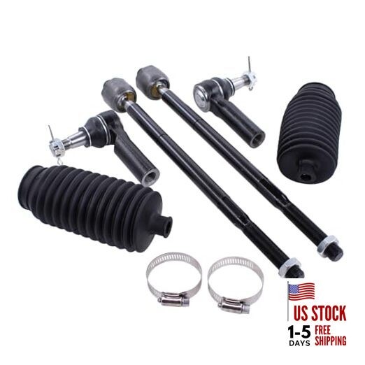 Front Inner and Outer Tie Rod Ends with Boot for Ram 1500 2013-2018
