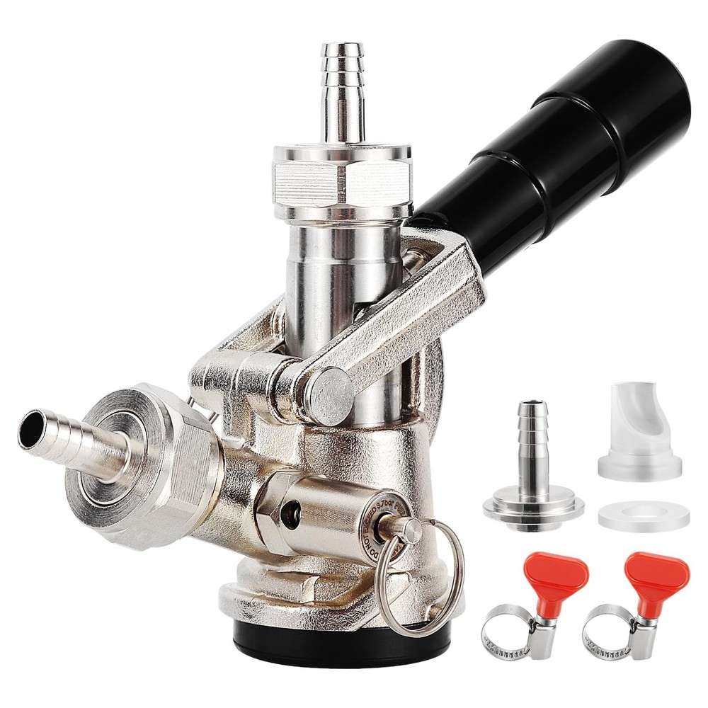 Sankey Keg Coupler D System, O.D 1/4'' & 5/16” Beer Tailpiece & 5/16'' Gas Ba...