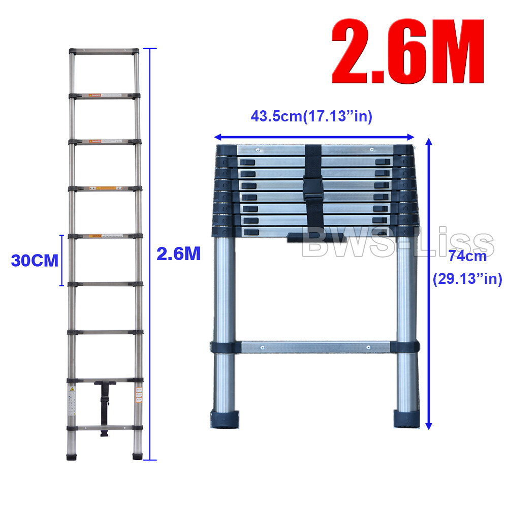 Telescoping Ladder 16ft 12ft 10ft Folding Ladder Multi-Purpose Extension Ladders