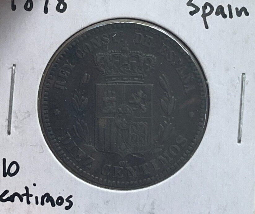 1878 Spain 10 Centimos  bg