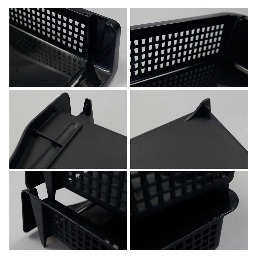 File Stacking Trays, Plastic Stackable Paper Letter Tray, 6 Packs