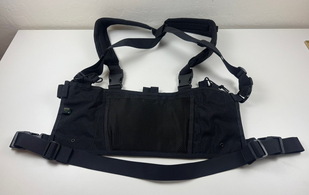 CONDOR Modular Chest Panel Tactical Harness Rig Vest Black
