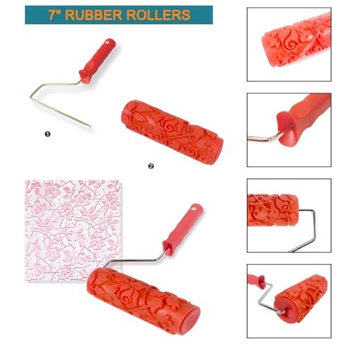 7"DIY Patterned Paint Roller | Decorative Art Texture Roller | Embossing BK096R