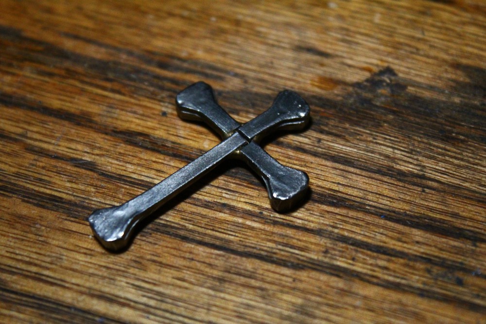 Cross made from nails
