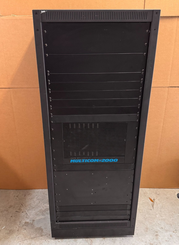 Bogen Multicom 2000 Controller Chassis Cabinet Intercom + 7 Cards (80 Stations)