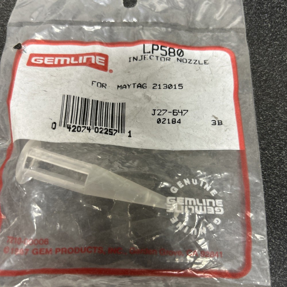 GEMLINE LP580 Washer INJECTOR NOZZLE (G3A)