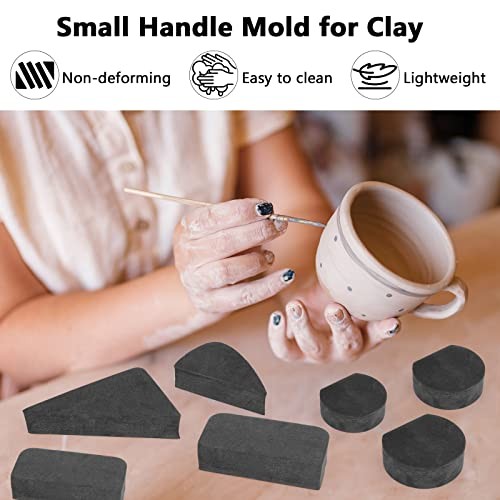 Pottery Mug Handle Molds 12Pcs Mug Handle Forms Mug Handle Making Tool Black