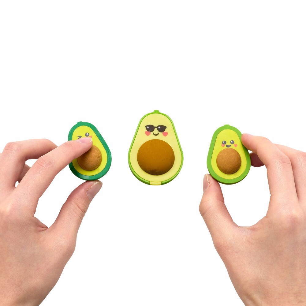 Ooly Eraser & Sharpener – Avocado Love Eraser & Sharpener Set Age 6+ 04821