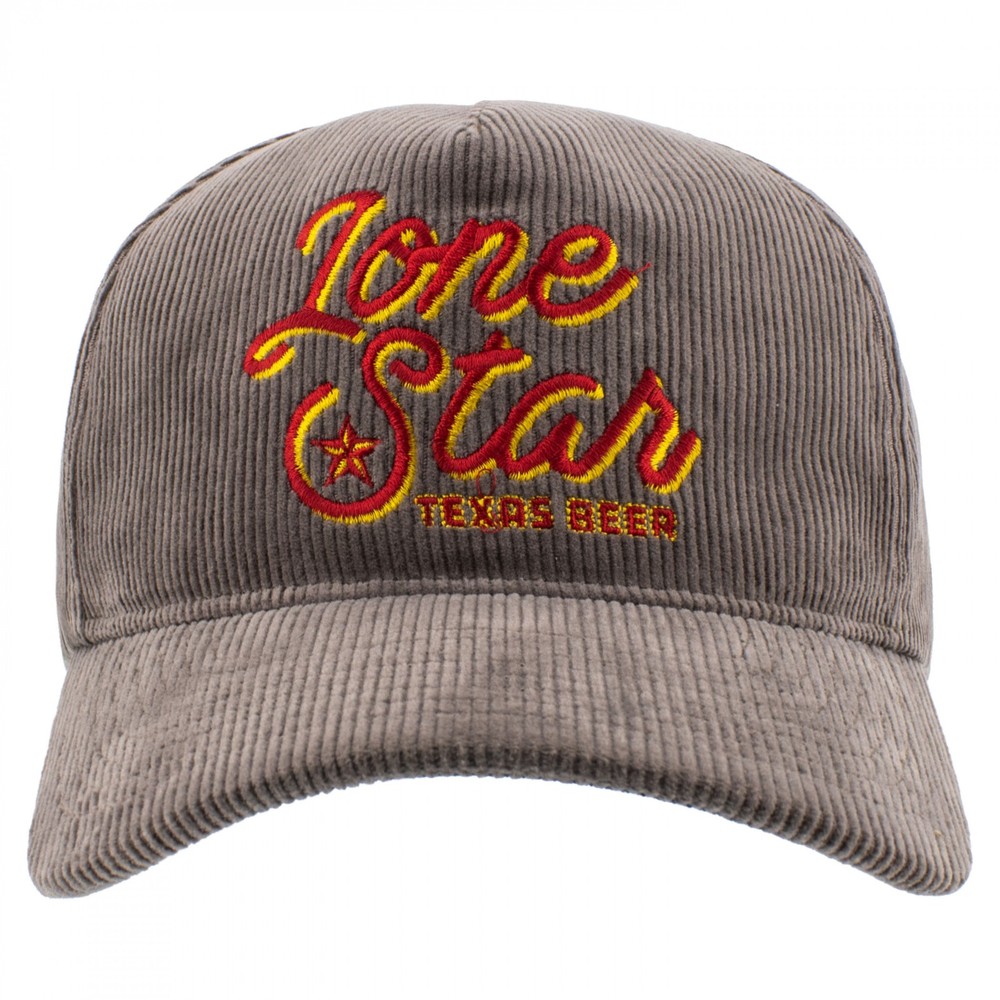 Lone Star Texas Beer Grey Corduroy 5-Panel Trucker Hat Grey