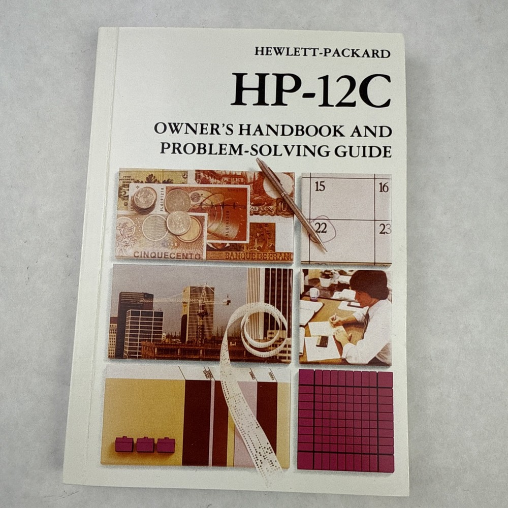 HP-12C Calculator Owner's Handbook and Problem Solving Guide Vtg 1982 Edition 3