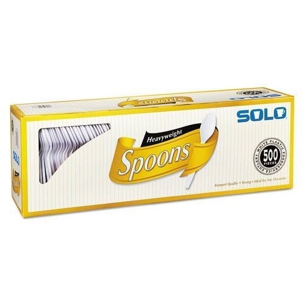 (2 Pack) Solo White Heavyweight Spoons, 500 Count