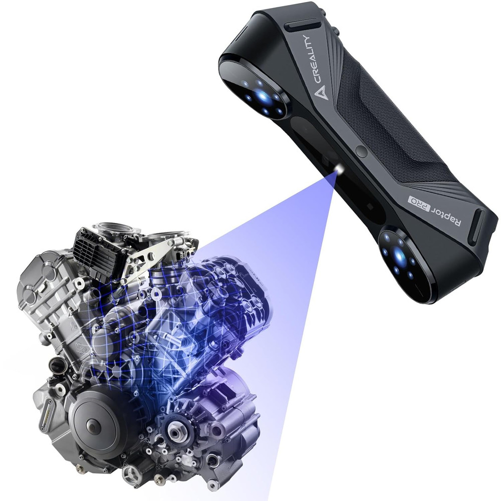 3D Scanner Raptor Pro for Automotive & Engineering Projects with Metrology-Grade