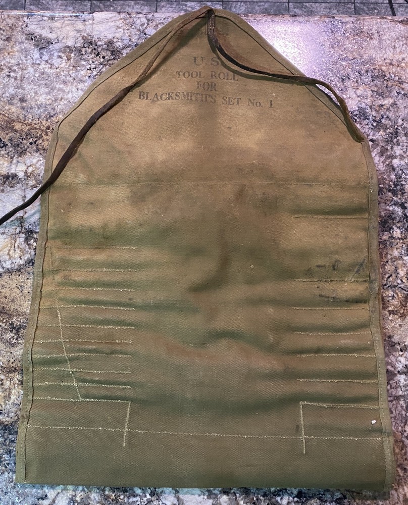 WWII US Tool Roll For Blacksmiths Set No 1-1942-Various Bits & Tools
