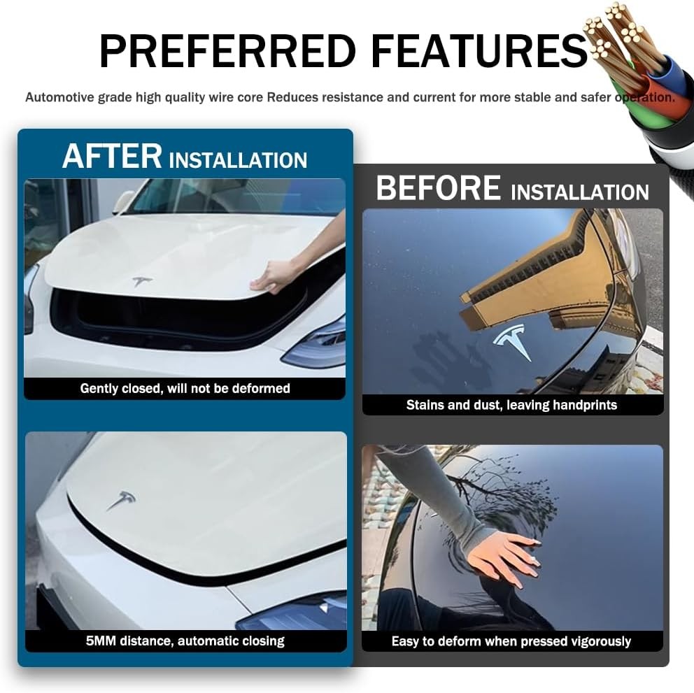 Power Frunk Soft Closing System Tesla ModelY With Electric Auto Suction Function