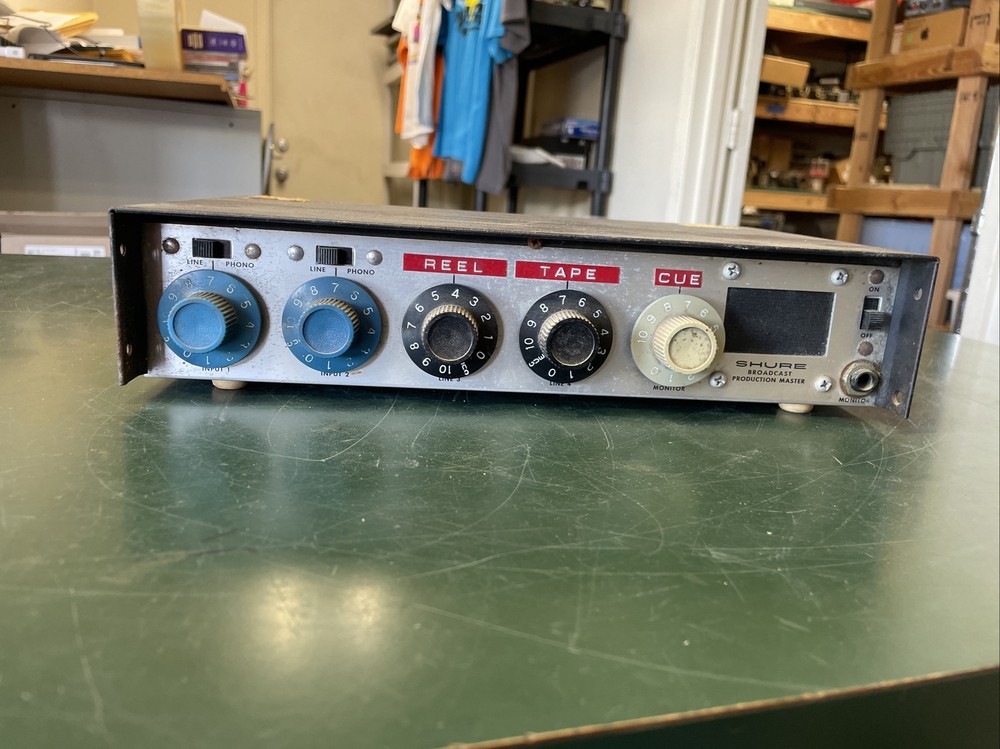 SHURE BROADCAST PRODUCTION MASTER MODEL M675 MICROPHONE MIXER UNTESTED