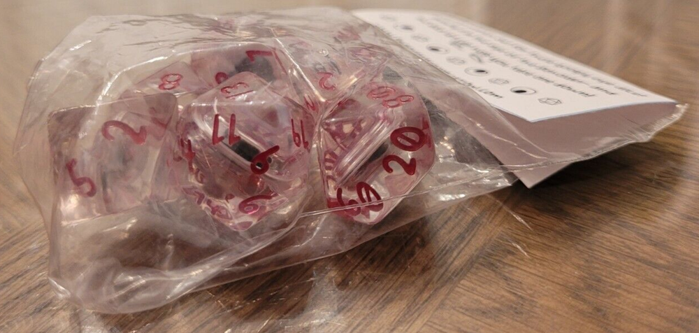 Googly Eye/clear Dice Set