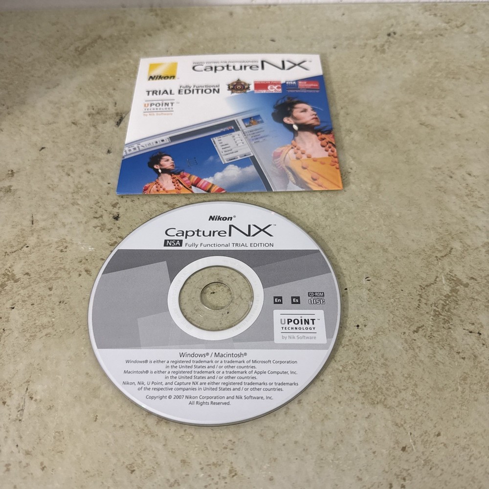 Nikon Capture NX Software CD Trial Version  Windows & Mac