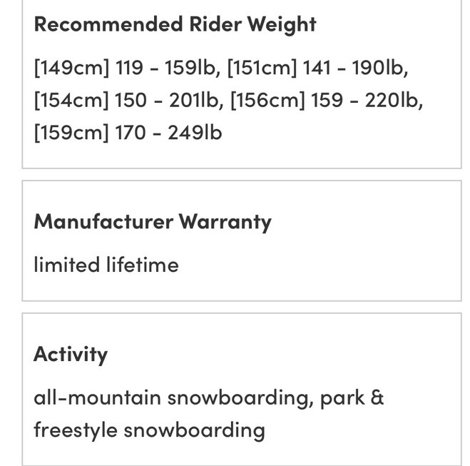 Greats Uninc Snowboard - 2022 Model Size 156cm